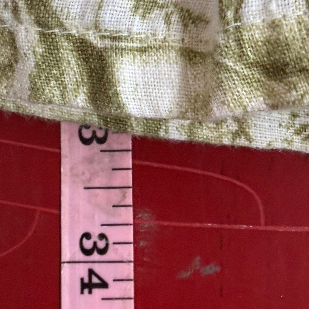 Rachel Zoe Toile Linen Midi Skirt Womens Size S Green Aninmal Safari Jungle Chic - Picture 10 of 11